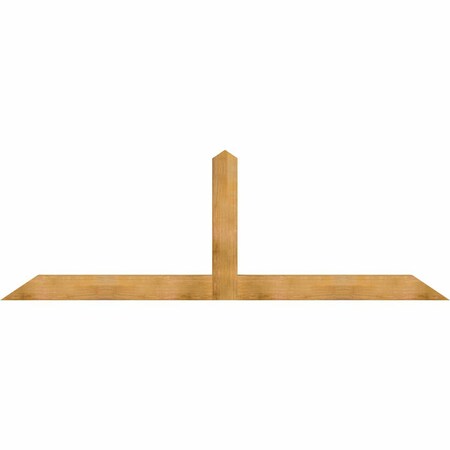 Ekena Millwork Portland Rough Sawn Timber Gable Bracket, Western Red Cedar, 108"W x 36"H x 4"D x 6"F, 8/12 Pitch GBW108X36X0406POR00RWR
